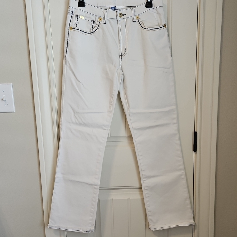 Diane Gilman Women's White Straight Jeans